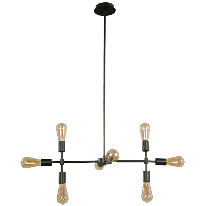LAMP. COLGANTE NEGRO 8L E27 6W