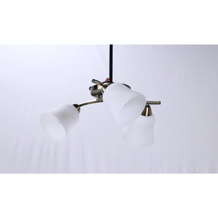 LAMP. TECHO BRONCE ANTIGUO 3L E27 40W