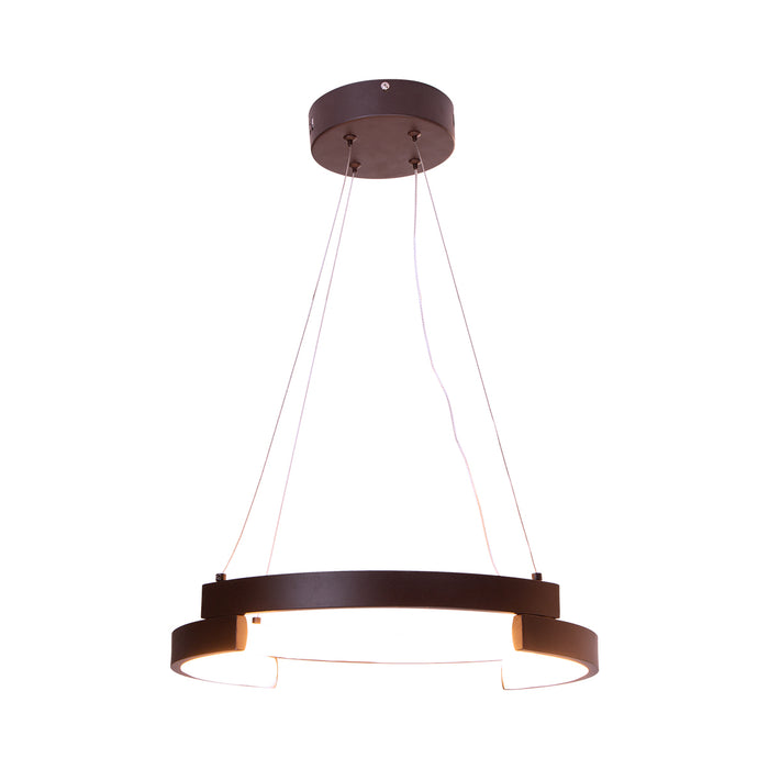 Lámpara colgante LED 3000K, acabado café oscuro, 30W