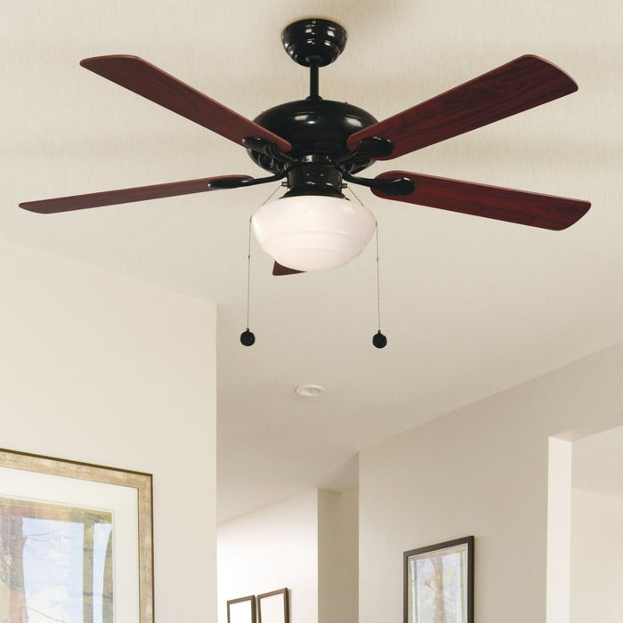 Ventilador De Techo Chocolate Aspas Madera Roble /oscuro  52