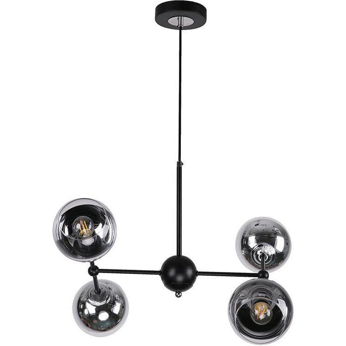 Lámpara Colgante Negro 4L E27 40W