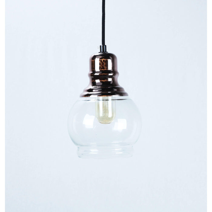 Lámpara Colgante Negro Y Bronce 1L E27 40W