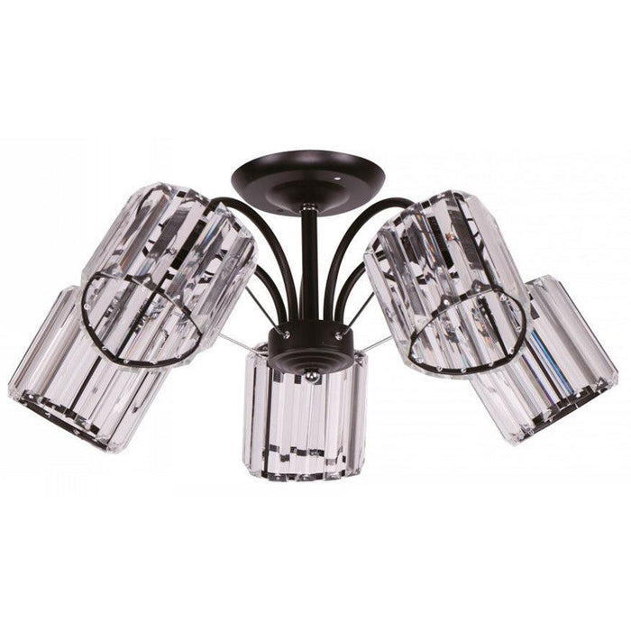 Lámpara Techo Negro 5L E27 40W