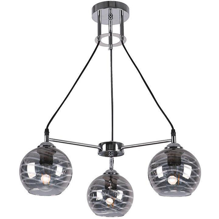 Lámpara Colgante Cromo 3L E27 60W