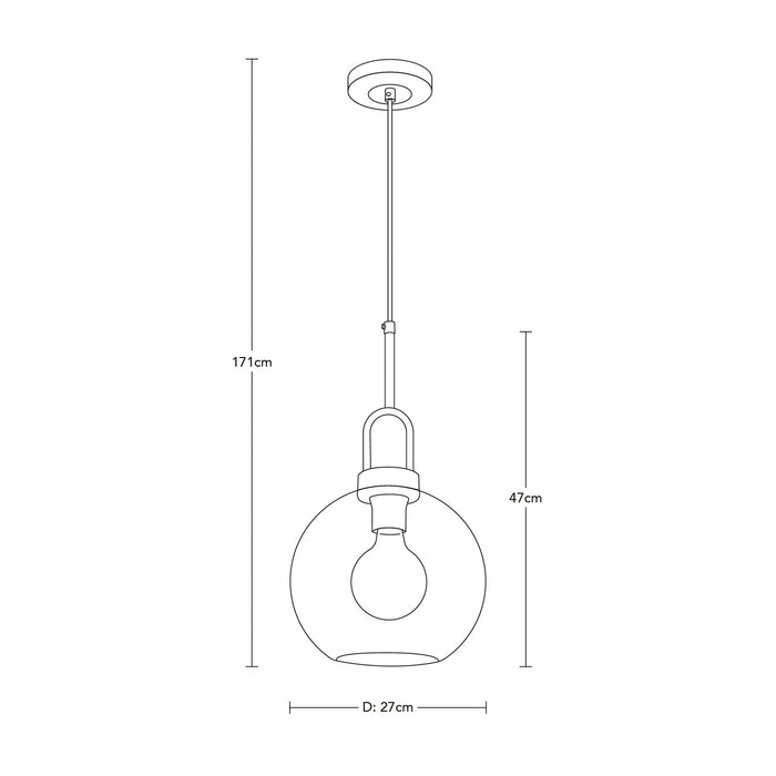 Lámpara Colgante Opulent Lights Bronce Antiguo E27 60w 1 Luz