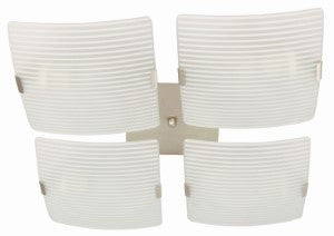 Lámpara de Techo Color Níquel Satinado 60 W de 4 Luces