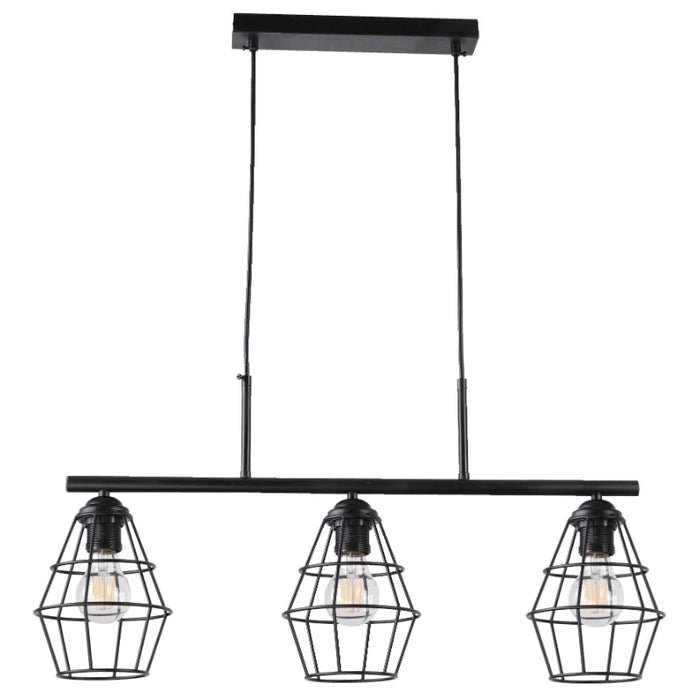 LAMP. COLGANTE NEGRO 3L E27 60W