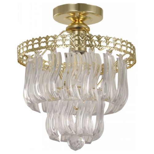 LAMP. TECHO BRONCE PULIDO 1L E27 60W