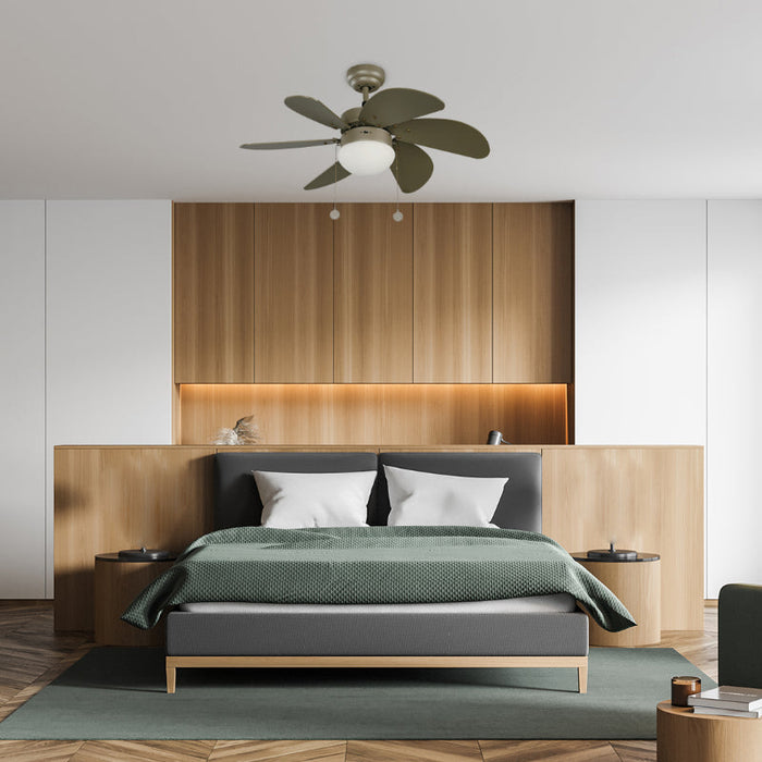 VENT. TECHO 32" PLATA CHAMPAN 1L E27 60W