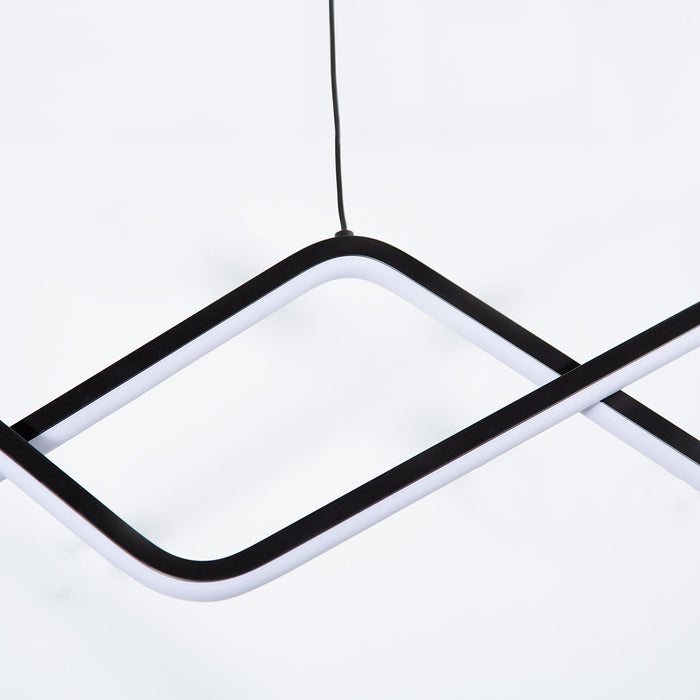 Lámpara Colgante LED, 3000K, Negro Mate, Acero, 25W