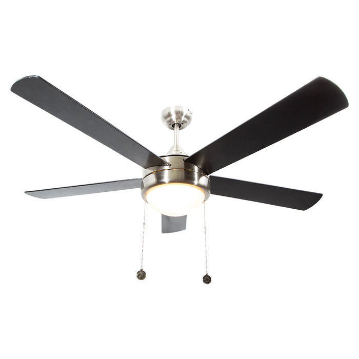 Ventilador de Techo 52" Níquel Satinado 2 luces 40W E27
