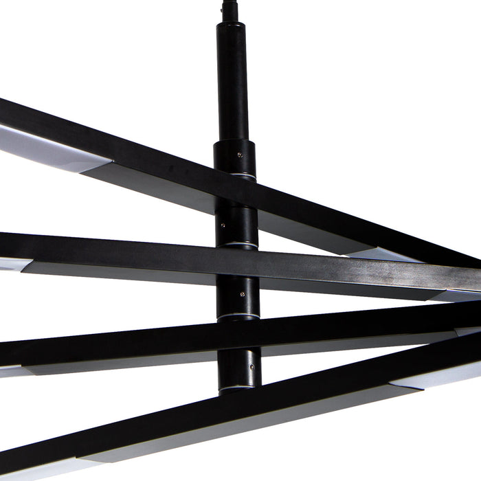 Lámpara Colgante LED, Negro Mate, Acero, 40W