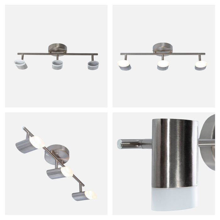 Lámpara De Techo 3 Luces Led Integrado 3000k 14w