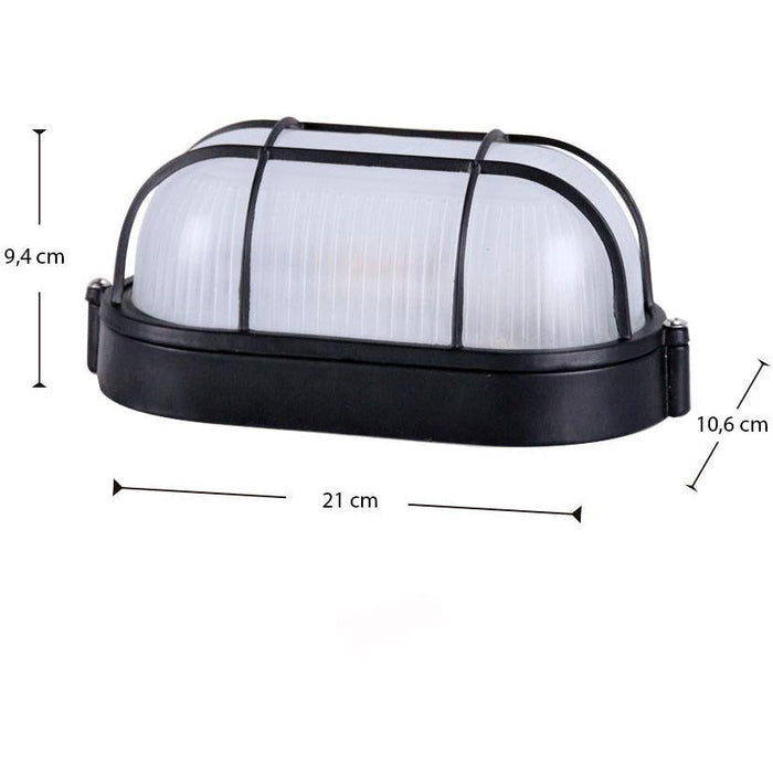 LAMP. EXT. PARED NEGRO 1L E27 60W