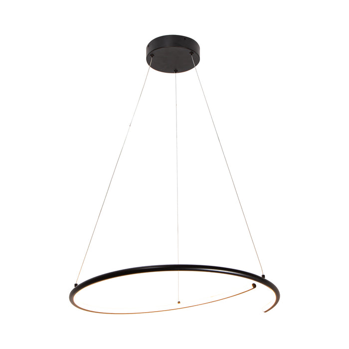 Lámpara colgante LED atenuable 3000K, acabado negro, 38W