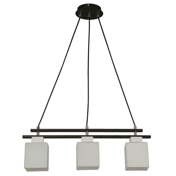 LAMP. COLGANTE BRONCE CEPILLADO 3L E27 60W
