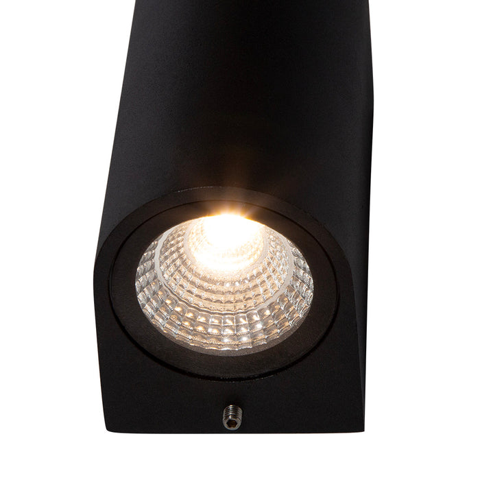 Aplique Pared Exteriores Cilíndrico Negro 3e Led Integrado 2