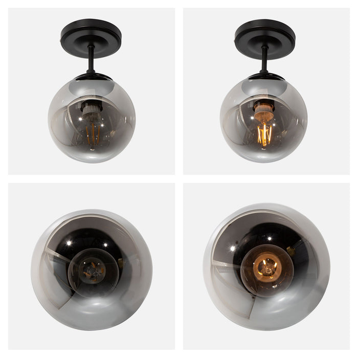 Lámpara de Techo Ahumado 1 Luz  E27 60w