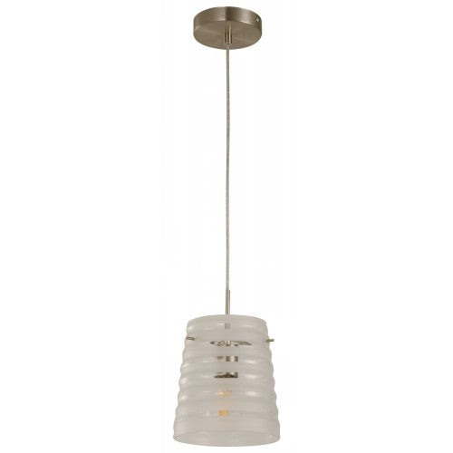 LAMP. TECHO NIQUEL SATINADO 1L E27 60W