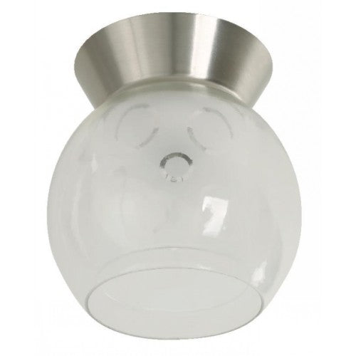 LAMP. TECHO NIQUEL SATINADO 1L E27 60W