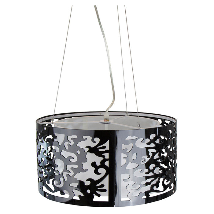 Lámpara Colgante Inlite Color Negro Brillante 60 W 3 Luces