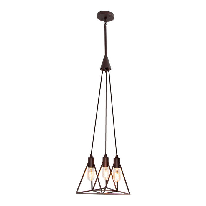 Lámpara Colgante Inlite Color Bronce de 3 Luces