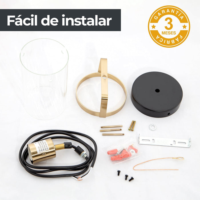 Lámpara Colgante Opulent Lights Negro Bronce E27 60w 1 Luz