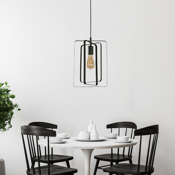 Lámpara Colgante Negro 1L E27 40W