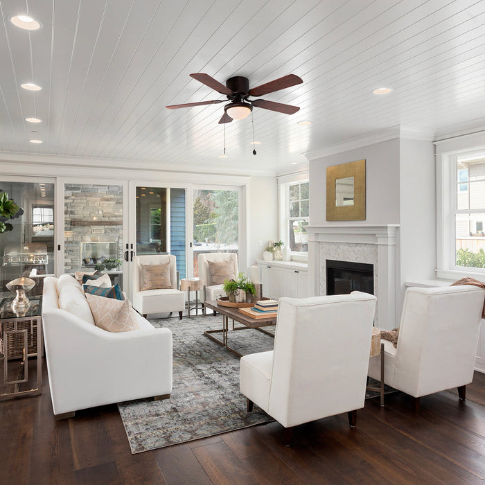 Ventilador 42" E27 1Luz 60W Acabado Chocolate