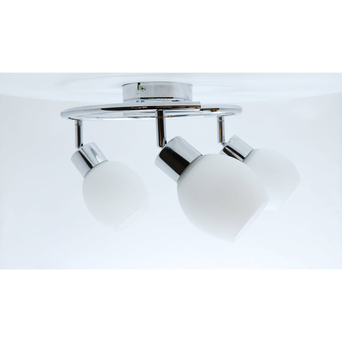 Lámpara Techo Cromo 3L E27 60W