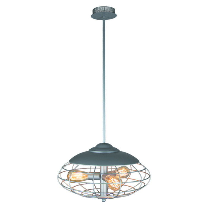 Lámpara Colgante Color Plata 60 W de 3 Luces