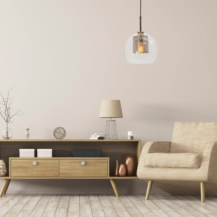 Lámpara Colgante Opulent Lights Negro Dorado E27 40w 1 Luz