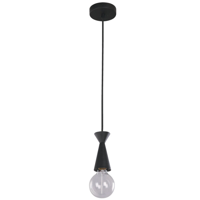 LAMP. COLGANTE NEGRO 1L E27 60W