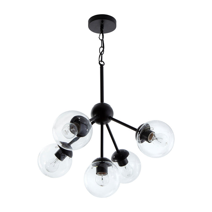 Lámpara Colgante Ike Lite Negro 5 Luces 60W E27