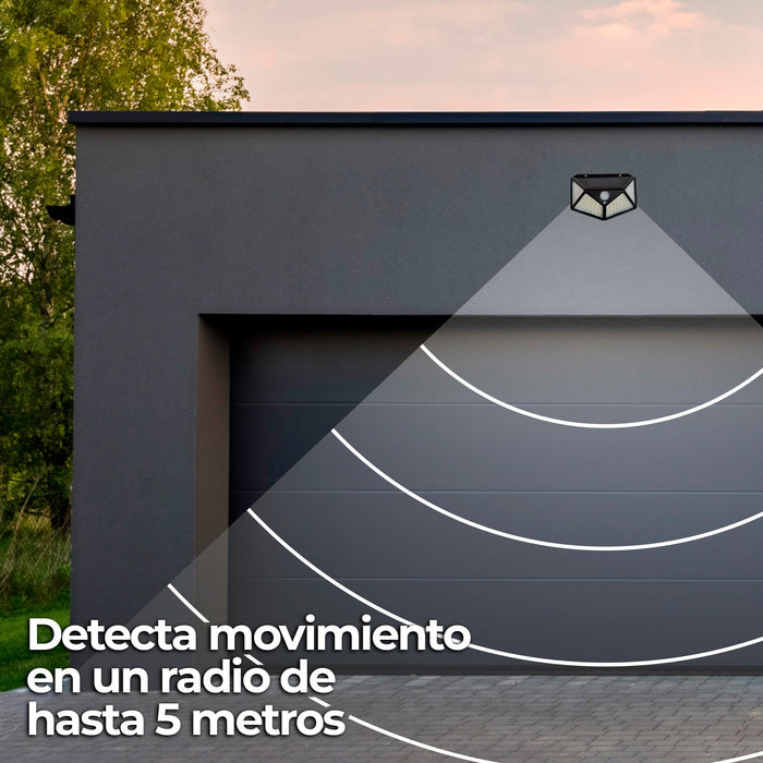Lámpara Solar Jardín Sensor Exterior 2 Piezas Y 3 Modos