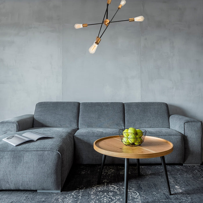 Lámpara de Techo Bronce 6 Luces  E27 60w