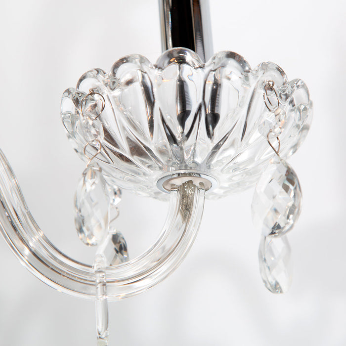 Lámpara Colgante Lumicentro Plata y Cristal 3 Luces