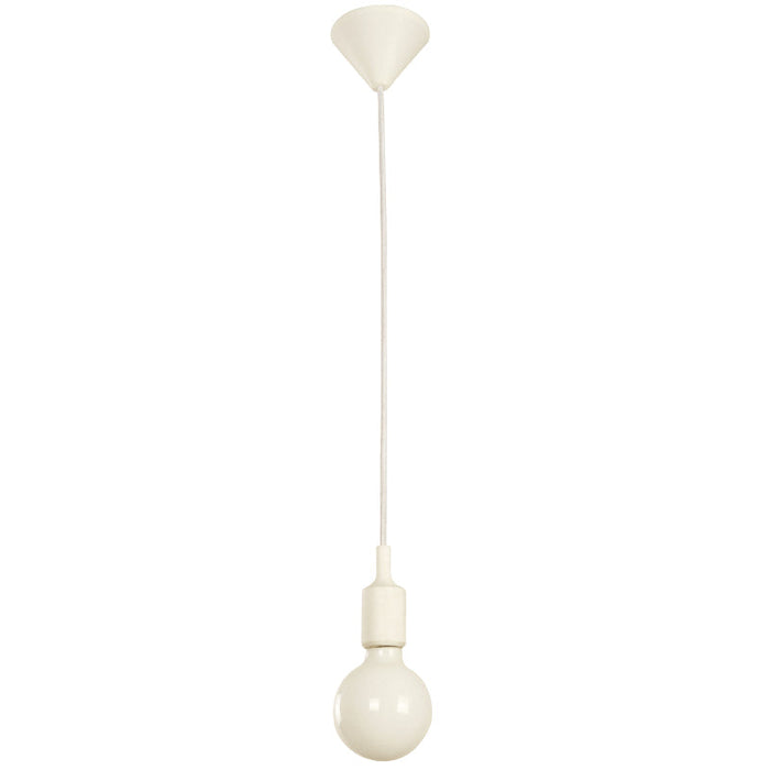 LAMP. COLGANTE BLANCO 1L E27 60W