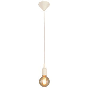 Lámpara Colgante Inlite Color Blanco Foco Edison de 1 Luz