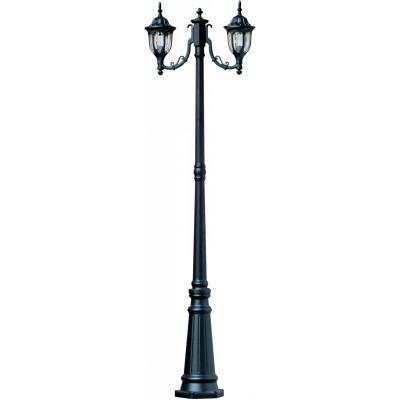 Lámpara Exterior Poste Negro 2L E27 100W