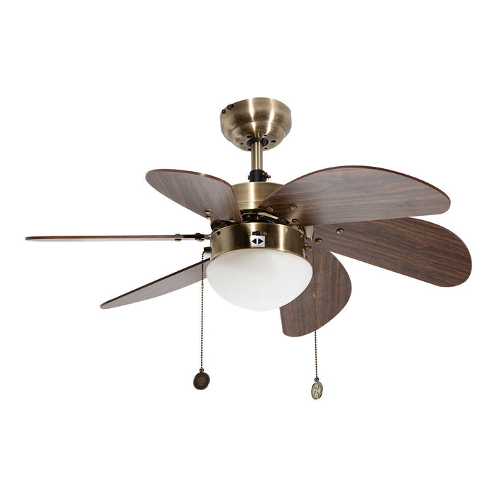 Ventilador Techo 32" Artfan Bronce Antiguo 1 Luz 60W E27