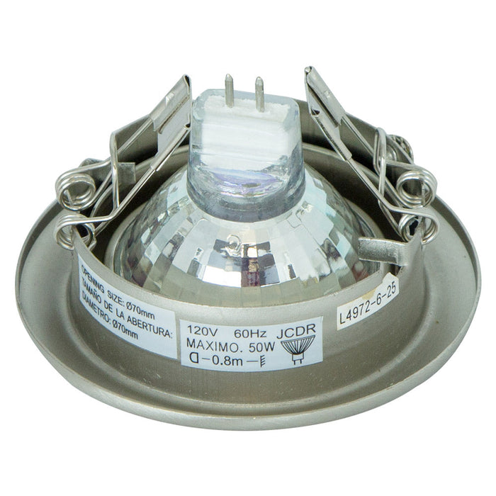 Lámpara Empotrable de 1 Luz Níquel Satinado