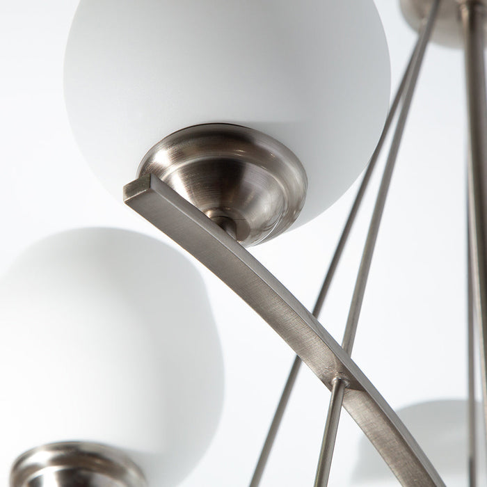 Lámpara Colgante  Níquel Satinado 60W E27 5 Luces