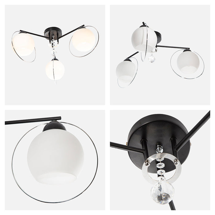 Lámpara de Techo Contemporary Clean Blanco E27 40w 3 Luces