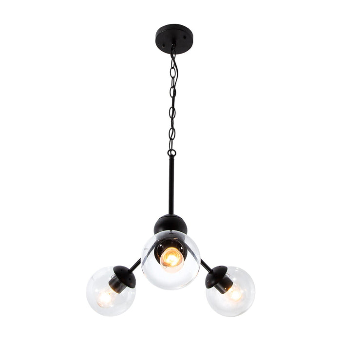 Lámpara Colgante Moderna Ike Lite Negro 60W E27 de 3 Luces