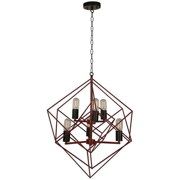 Lámpara Colgante Negro 6L E27 40W