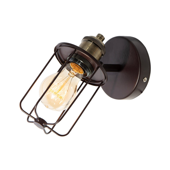 Lámpara de Pared Negro Oscuro Vanity de Baño 40w T45 1 Luz