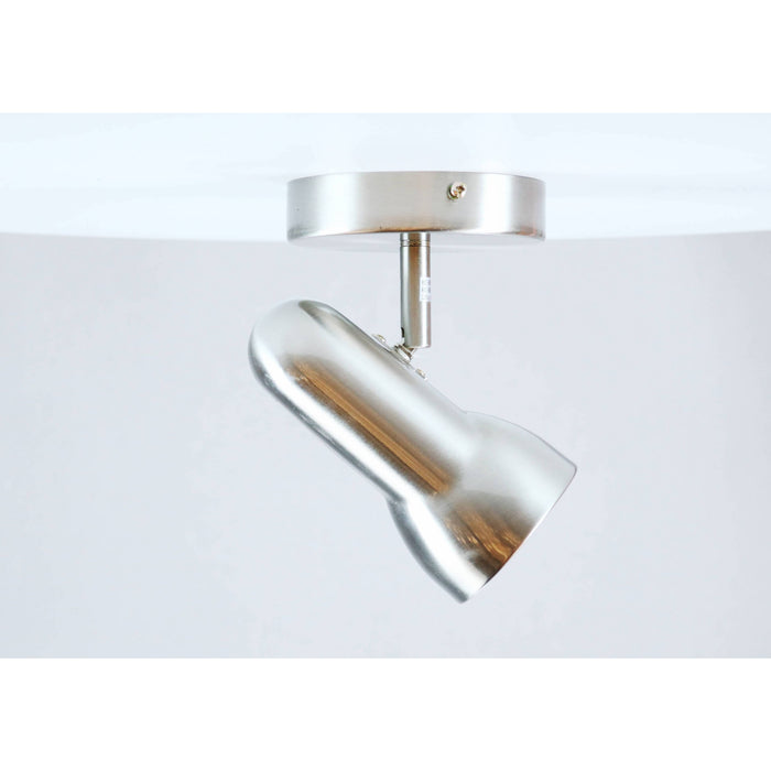 LAMP. TECHO REFLECTORA NÍQUEL SATINADO 1L E27 60W