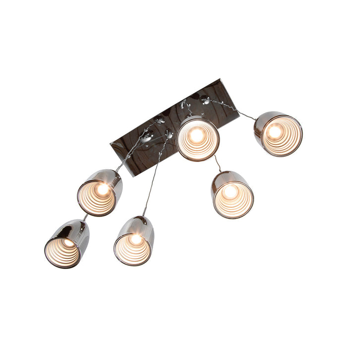 Lámpara Colgante Lumicentro LED Color Cromo 6 Luces 2 W