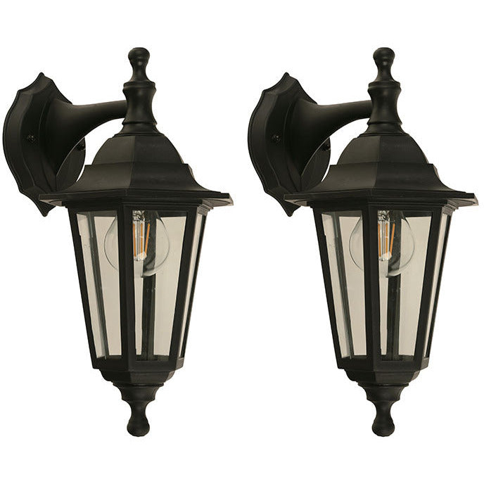 LAMP. EXT. PARED NEGRO 1L E27 40W (2 PIEZAS)